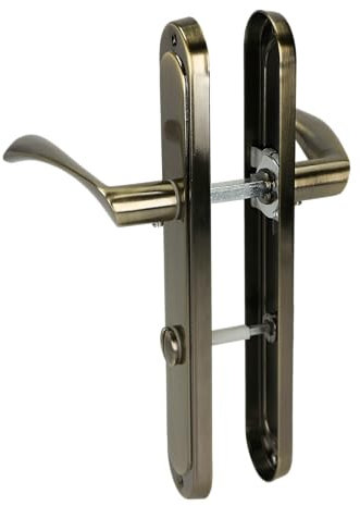 MonJar Türgriff Langschild Türbeschlag Drückergarnitur Türklinke PZ-72mm (WC-Badezimmer Patina)