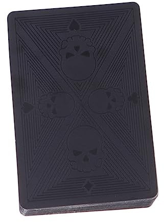 Kisangel Schwarze Spielkarten Mit Muster Wasserdichtes Kartendeck Für Poker Und Brettspiele Home Bar Und Büro Für Familienfeiern Und Spieleabende