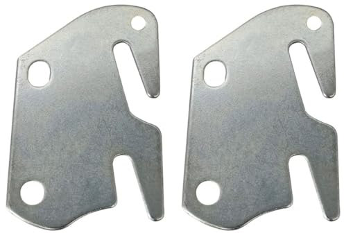 Betthakenplatten aus Holz, 2 Stück, Bettgestell-Halterung für Kopfteil, Fußteil, 9,4 x 5,6 cm, Silber