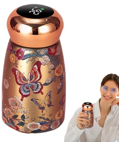 Evember Borraccia termica per bambini, in acciaio inox, piccola borraccia tascabile, per viaggi, campeggio, scuola, attività all'aperto