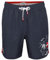 Hoamatkult Österreich Adler Badehose | Herren Badeshorts mit 4-Wege-Stretch, schnelltrocknend & wasserabweisend | Kultiger Look mit 3 Taschen & elastischem Bund (2XL, Dunkelblau)