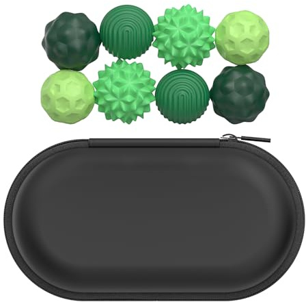 8 Stück Tragbares Silikon Fidget Toys, GLANXY Sensory Toy für Kinder und Erwachsenen , Stressabbau und Entspannung (Grün)