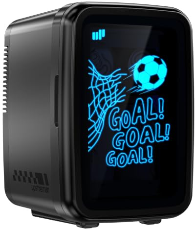 Upstreman Mini Frigo de Chambre, 4 Litres/6 Canettes, 7 Couleurs Éclairage | Petit Frigo avec Thermoélectrique, AC/DC, Gaming Mini Frigo pour Boissons, Cosmétiques