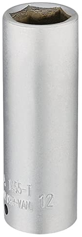 Draper 58732 Elora Deep Socket, 1/4 Square Drive, 12mm