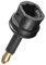 BestPlug Audio Adapter, 3,5mm Mini Klinke Stecker männlich auf Opto Toslink Buchse Kupplung weiblich vergoldet, Schwarz