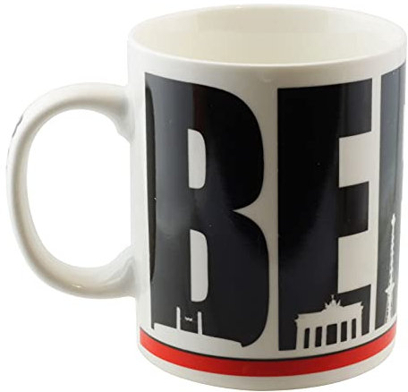 Freak Scene® Berlin Porzellan Tasse, Modell: Berlin schwarz/rot