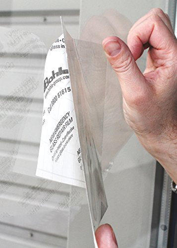 Notverglasungsfolie Notfall-Reparaturklebeband für zerbrochenes Glas in Fenster, Türen, Trennwände, Spiegel - 50 cm x 15 m