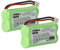vhbw 2X Akku kompatibel mit Siemens Gigaset A12, A120, A14, A140 schnurlos Festnetz Telefon (700 mAh, 2,4 V, NiMH)