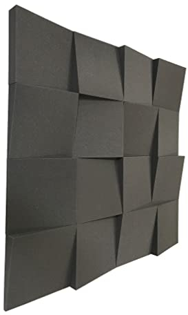 Advanced Acoustics Slider Akustik-Schaumstofffliesen für Studios, Packung mit 16 Fliesen (1,48 Quadratmeter), 30,5 cm