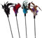 4 x Demarkt chat Angel Ressort Plumeau Jouet pour chat avec plumes avec cloche couleur aléatoire