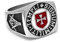 BOBIJOO Jewelry - Bague Chevalière Homme Franc-Maçon Templier Croix Rouge Templi Signum Militi Acier Inoxydable 316l - 60 (9 US)