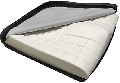 Mobiclinic, Cojín antiescaras, con Espuma viscoelástica de Alta Densidad, Funda Impermeable, para Silla Ruedas, Sillón, Oficina, Viscoelástico, 80 kg/m3