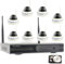CCTV Surveillance Vcamdo 8 Channel Home Business Wireless Security System with Dome Camera Night Vision Smart Mobile Phone Remote View with Hard Drive and Monitor