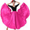 SANCAN Damen 540 Grad 20 Yard Swing Wing Langer Satin Rock für Tanz Performance Üben Halloween Cosplay Kostüm Länge - Rot - Einheitsgröße