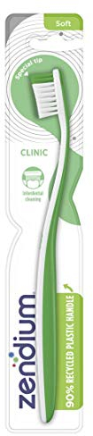 Zendium Clinic Soft Zahnbürste – 90% recycelter Kunststoff – sanfte Zahnzwischenraumreinigung