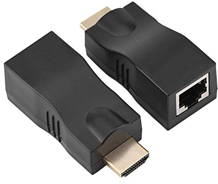 Extension HDMI, 2X HDMI1.4 3D 1080P 30m vers RJ45 Répéteur de convertisseur d'extension de câble réseau, pour 480i / p, 576i / p, 720p, 1080i / p, 1920x1200, 4k * 2k