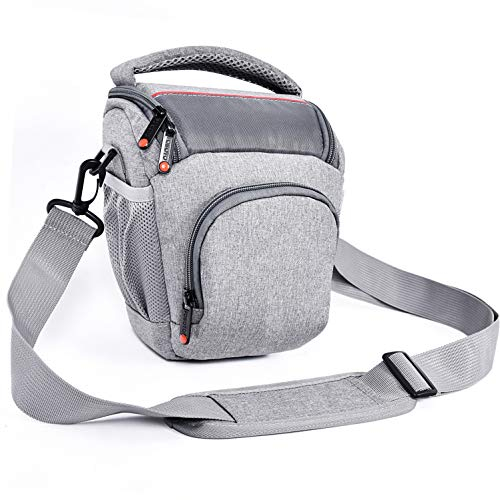FOSOTO DSLR/SLR-Kameratasche Kamera-Umhängetasche mit Regenabdeckung Kompakte Kameraumhängetasche für Canon Sony Nikon Fuji Objektive und Blitze
