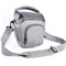 FOSOTO Sac à bandoulière compact pour appareil photo reflex numérique/reflex numérique avec housse de pluie pour objectif et flash Canon Sony Nikon Fuji, gris