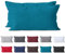 Hometex Premium Textiles 2-er Set Kissenhülle Baumwolle Renforcé | Doppelpack Kissenbezüge ca. 115 g/m² | Oeko-TEX®Standard 100 Kissen-Bezug mit Reißverschluss | 40x80 cm Petrol