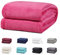 Buymax Flauschige Kuscheldecke 150x200 cm Fleecedecke Super Flausch 771 Gramm Überwurf Sofadecke Tagesdecke Wohndecke Wohnzimmerdecke Sofaüberwurf Uni Einfarbig, Farbe Rosa