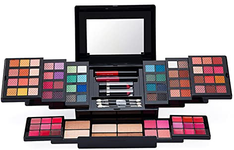 VolkRose Palette Ombretti per Donne, Palette Trucco Occhi, 86 Colori Eyeshadow Palette Colorati Inclusi Ombretto, lucidalabbra, Correttore, Gel per Sopracciglia e Fard