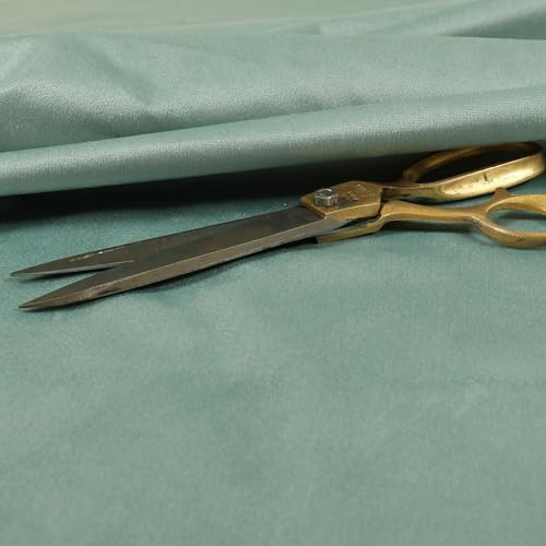 Soft Low Velour Velvet Upholstery Fabric, Aqua