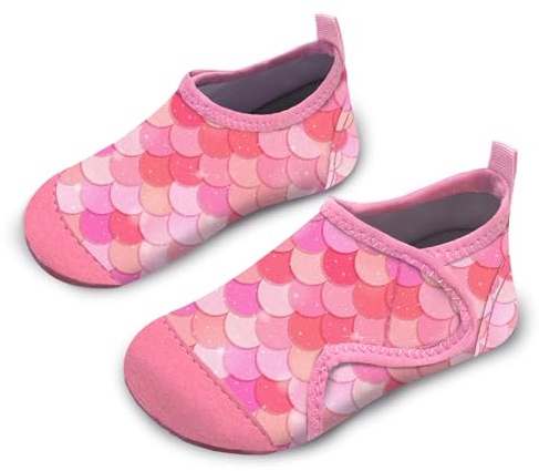 Kids Water Shoes Girls Toddles Baby Beach Shoes Swim Shoes Aqua Pool Swimming Socks Quick Dry Non-Slip for Children's Barefoot Shoes（YL Pink 24/25）