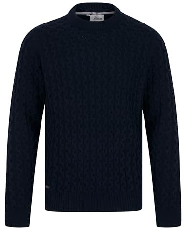 Nonso Wool Blend Chunky Cable Knitted Jumper in Ink - Tokyo Laundry - M