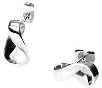 Purelei® Twist Ohrstecker – Elegante Möbius-Form für Balance & Harmonie, aus hochwertigem Edelstahl in Gold, Silber & Roségold (Silver)