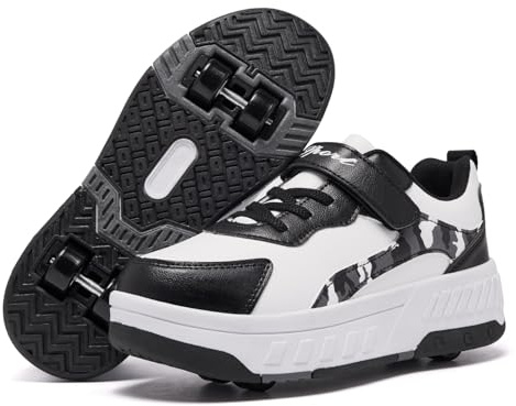 YINGCSM Schuhe mit Rollen für Jungen Mädchen Kinder Rollschuhe
