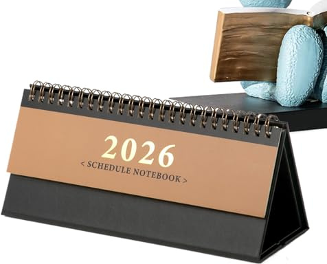 GkgWuxf 2026 Monthly Desk Calendar, Monthly Desk Calendar with Stand - Inspirational Table Diary for Organization Home, Office, School, Gym