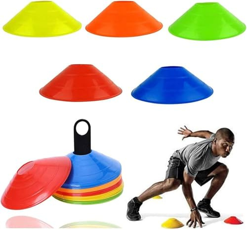 Yeehliny Markierungshütchen, Sport Fussball Hütchen,Trainingskegel, Fussball Trainingszubehör, Fussball Zubehör, Trainingshütchen für Fussball, Hockey, Handball, Koordinationstraining