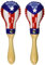 LP LP862105 - Maracas, con diseño de Bandera de Puerto Rico, 5 3/4