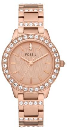 Fossil Damenuhr jesse Quarz Edelstahlband roségoldfarbenfarben,ES3020