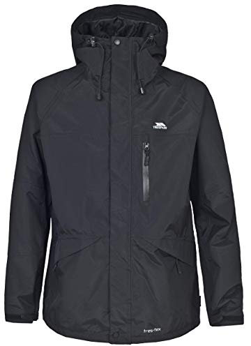 Trespass Corvo Homme veste à capuche imperméable extérieur - noir - S