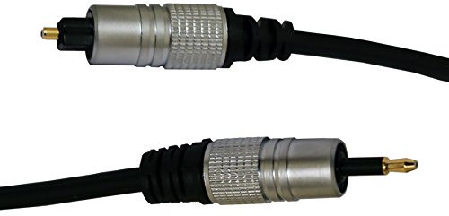 electrosmart 1.5 Meter TOSlink Fibre Optic Audio Digital Cable to Mini Toslink Optical 3.5mm Jack - Length: 1.5m (Please check your equipment compatibility prior to purchase)