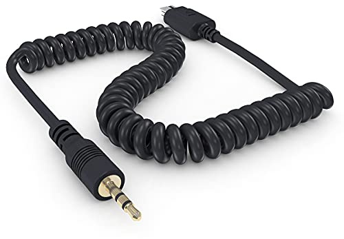ayex Spiral Adapterkabel DC2 Kompatibel mit Nikon Z7 Z6 D7500 D7100 D750 D610 D90 D5600 D3300 für Timer-Fernauslöser o.ä.