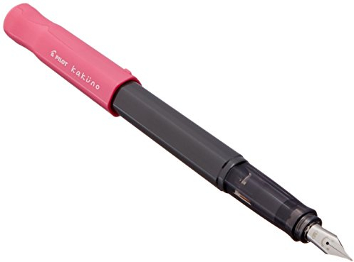 Pilot Kakuno Fountain Pen of Biginners, Medium Nib, Pink Body (FKA-1SR-PM)