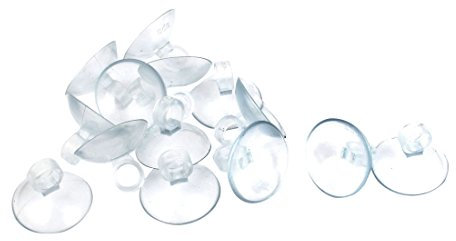 sourcing map Plastic Aquarium 8mm Air Line Tube Suction Cup Clip Holder 13cs Clear