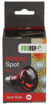 ProRep Infrared Spot Lamp 60 Watt BC | Bayonet Fitting | Infrared Spot Bulb | Lighting | Spotlight (60, Watts)