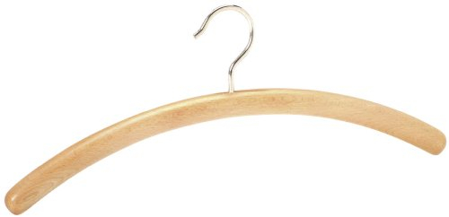 WENKO Kleiderbügel Rollo Buche Natur - Garderoben-Bügel aus FSC® zertifiziertem Echtholz, Buchenholz, 45 x 19 x 2 cm, Braun