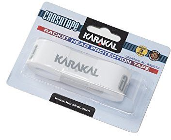 Karakal Tennisband - Tennis Racket Head Schutz Tape - 2.5 cm x 2.4 m lang - White - Graphit Schaft - Für alle Altersgruppen