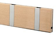 Knax Garderobe Waagerecht Eiche (Geölt) 4 Haken, Grau