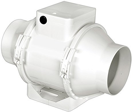Airflow® Aventa 100T In-Line Extractor Fan with Adjustable Timer (2-30 Minutes) – 21W Energy-Saving, 40-52 l/s Flow Rate, IPX4 Rated, Fits 100mm Duct, 3-Year Warranty