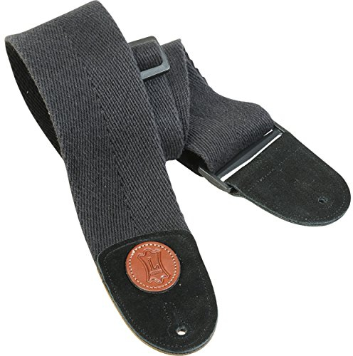 Levy's Leathers Gitarren- oder Bassgurt aus verstärkter Baumwolle | Breite 8 cm | Schwarz | (MSSC4-BLK)