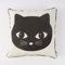 Kissen Katze natur schwarz 40x40cm