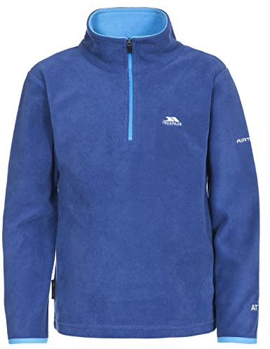 Trespass Etto Boys Half Zip Outdoor Fleece Lightweight Warm Jumper Pullover Blue