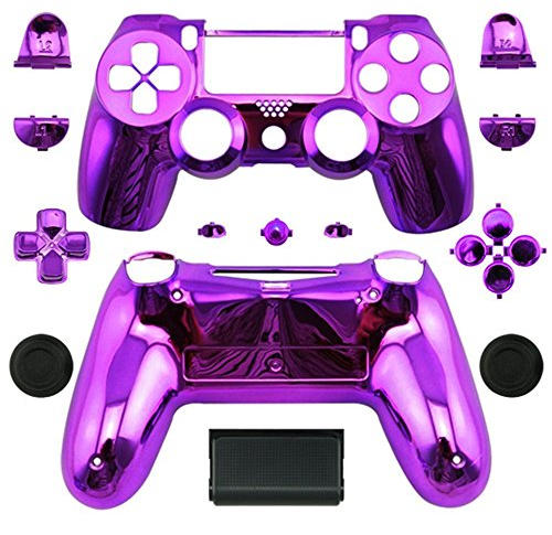 Cover speciale per alloggiamento completo con pulsanti per PS4 per controller wireless Sony Playstation 4 Dualshock 4 - Cromo viola