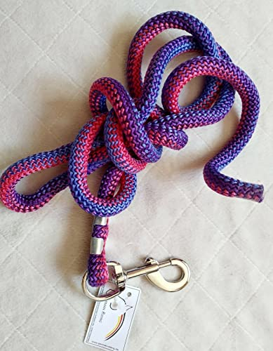 Führstrick Cuckoo rundgeflochten mit Snap Karabiner ca 1,9 m (blau-pink-lila)