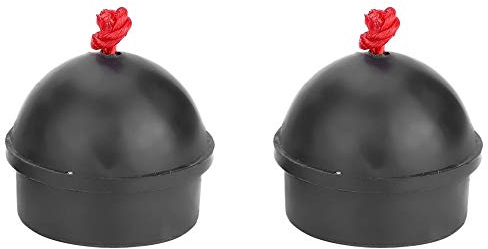 Dioche Billard Queue Kreidehalter, rutschfeste Queue Tip Kreide Billard Pool Queue Kreidehalter mit Schnur für Snooker Pool (2 Stück)(Schwarz)